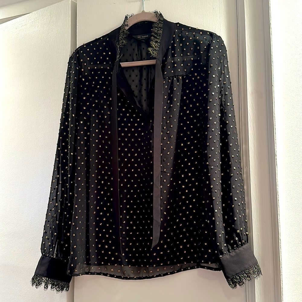 Ted Baker blouse sz. 4 fits designer XL.